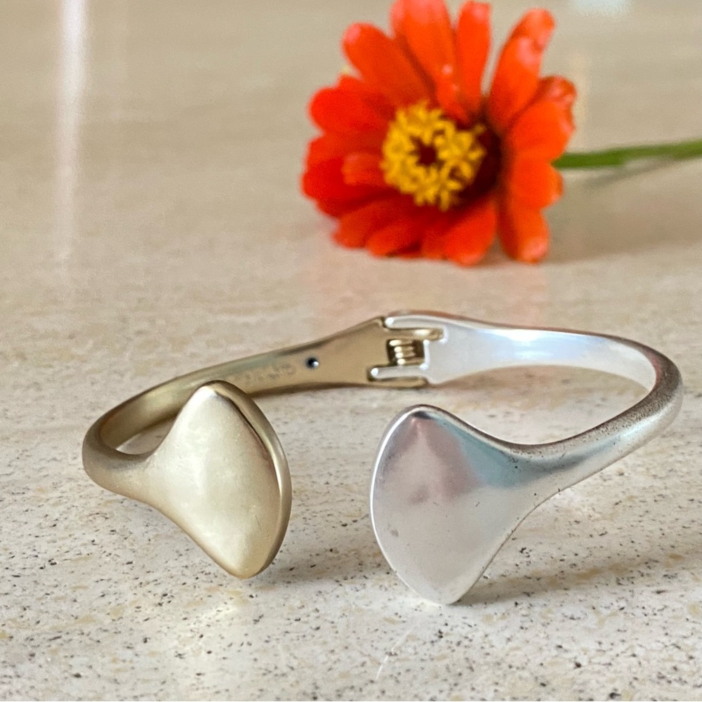 🌼HOST PICK🌼 Lucky Brand Two-Tone Paddle Hinge Cuff Bracelet - Picture 2 of 9